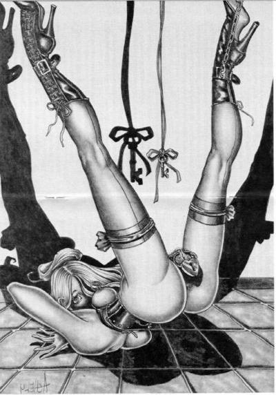 15P her legs tied apart and forced to lick pussy
