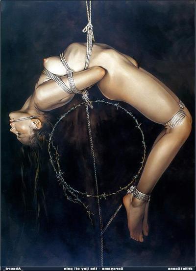 15P choked by neck rope arms bound