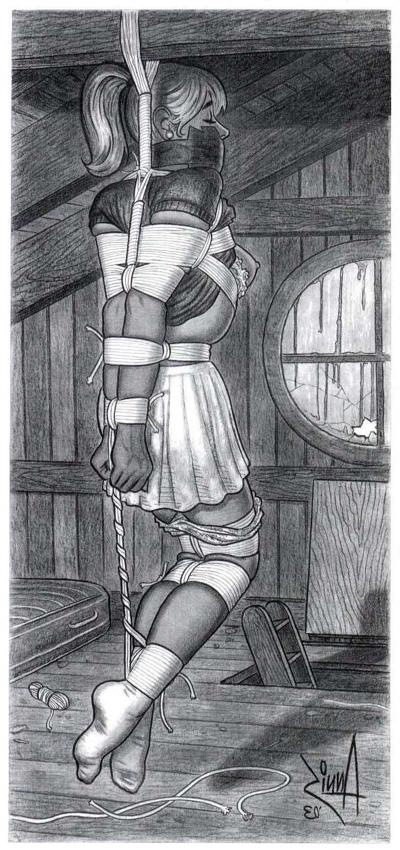 15P beautiful women tied tight with ropes