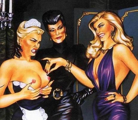 15P erotic lesbian sex bondage artwork