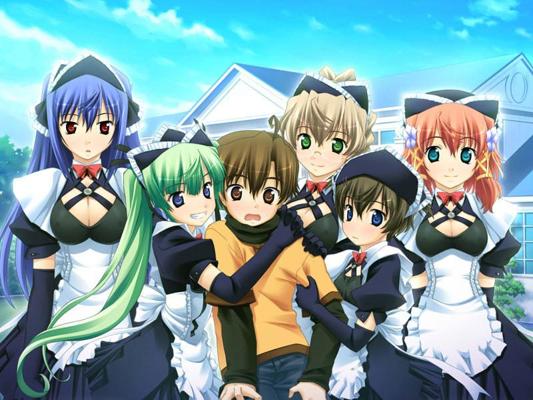 20P Sexy french hentai maids with big tits love fucking their master