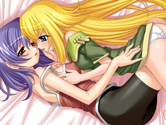 9P Pink haired hentai schoolgirl battles evil with her big titties