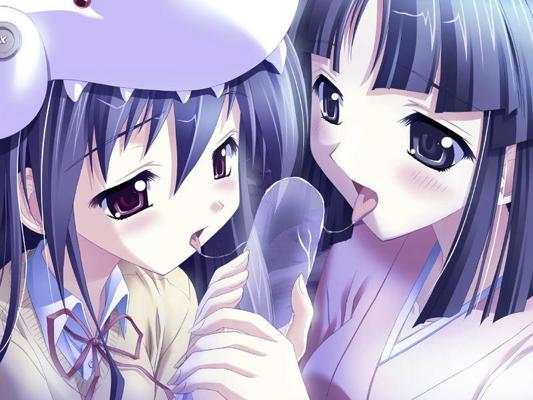 20P Süße französische Hentai-Teenager mit großen Titten lieben es, Schwänze zu lutschen
