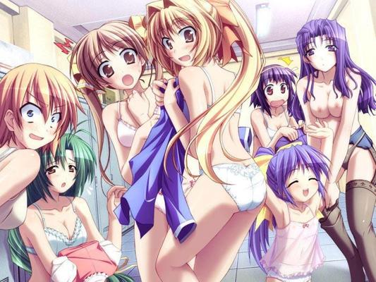 19P Bunch of anime college girls hit the beach for some hot sex