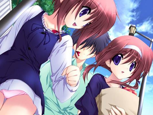 20P Cute cotton panties on young virgin hentai schoolgirls