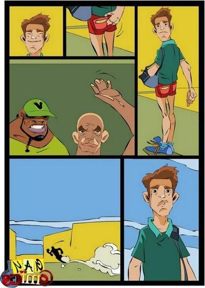15P Uncensored gay comics with outdoor fucking