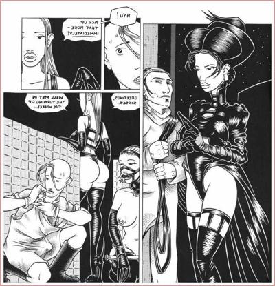 15P bizarre leather bondage sex comic