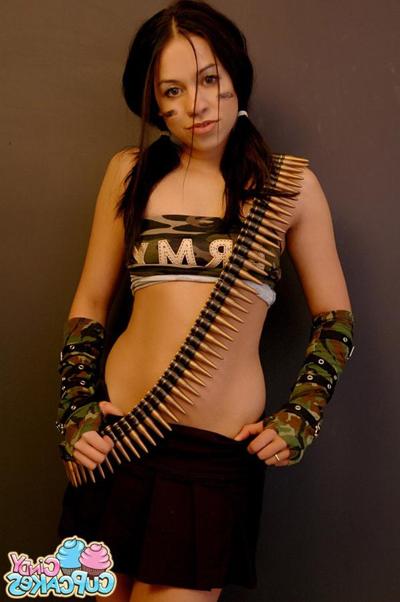 16P Latina teen army girl