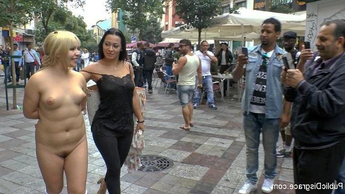 22P Mitsuki Sweet japanese blonde is humiliated and public bound in Madrid with audi