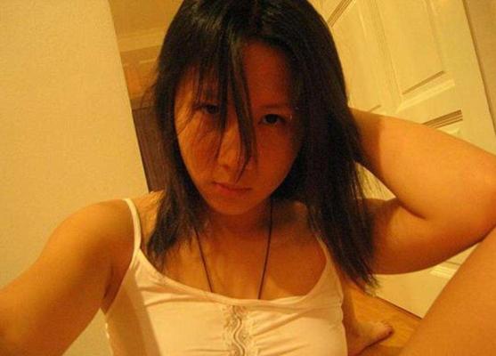 16P Asian coed goes full nude in couch shows squeezable tits