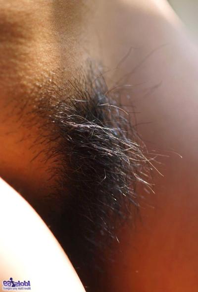 15P Cute and sexy Japanese AV idol finally shows off her hairy pussy