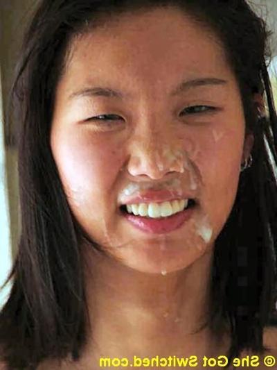 16P Slutty asian girlfriend gets facial from stranger