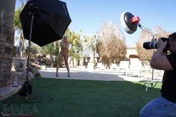 15P Sexy behind the scenes footage of the bust blonde hottie, Candy Manson, from her