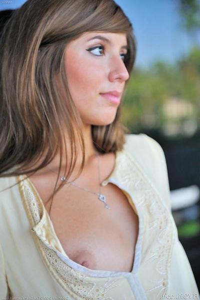 15P Cute and frisky latina teen public flashing at mall