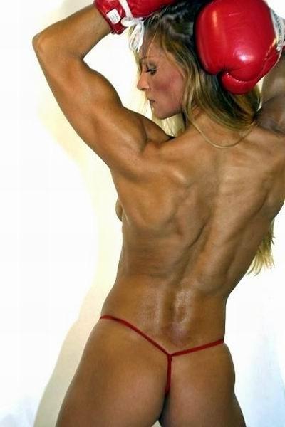 12P Sexy muscular ladies in bikini and heels