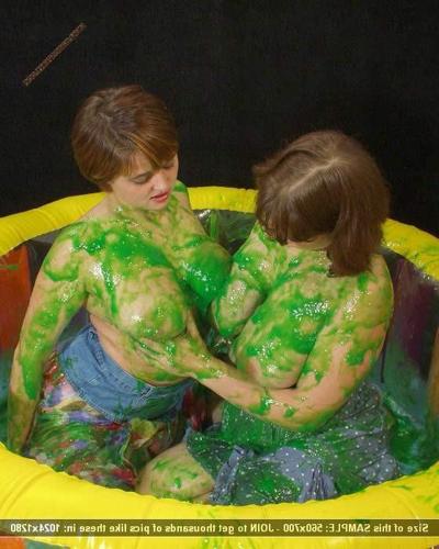 10P Big titted teens wallow in goo