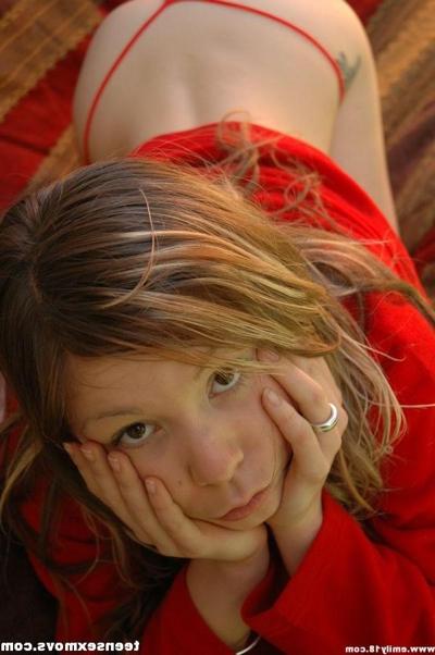 16P Cute petite teen with naked small tits teasing in very tiny panties