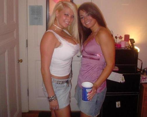 12P College girls with huge melons partying