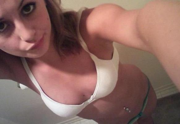 15P Gorgeous cute amateur busty teen posing on camera