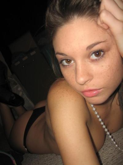 15P Brunette cutie nude teen with nice tits posing on camera