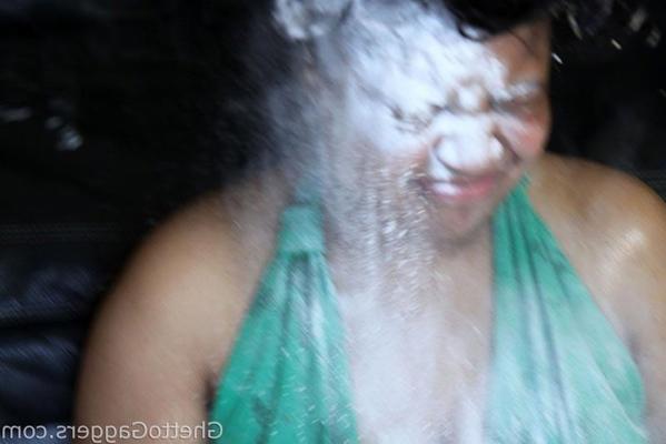 15P Chubby ebony whore brutally throat fucked and cummed