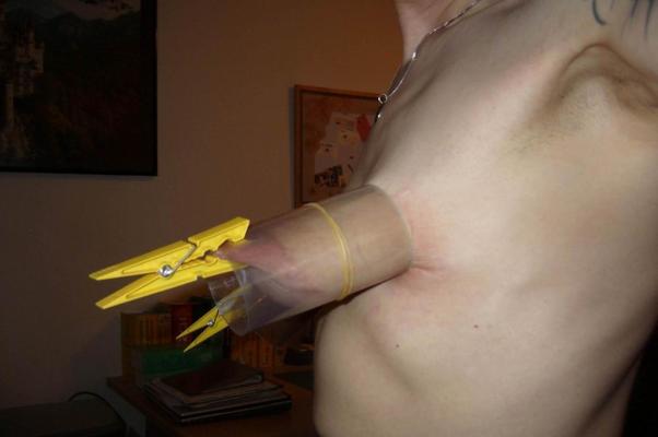 15P Huge erected nipples pierced and bondaged