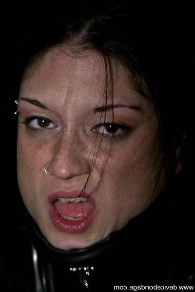15P Nude Tabatha Tucker gaged in strap bondage forced to orgasm
