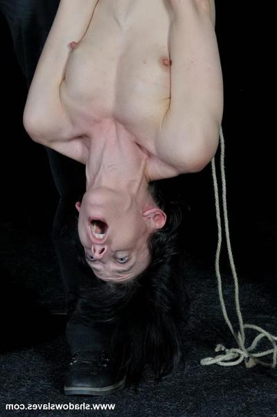 16P Amateur sub Elise is bound by Master and Mistress and suspended 