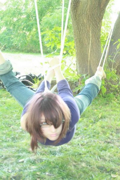 16P Mistress Ursela decided she'd like to try her hand at suspension. Marcy got more
