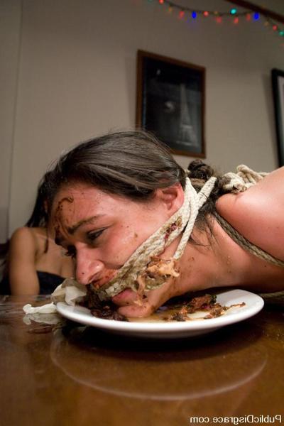 15P Busty brunette services a dinner party in every way imaginable 