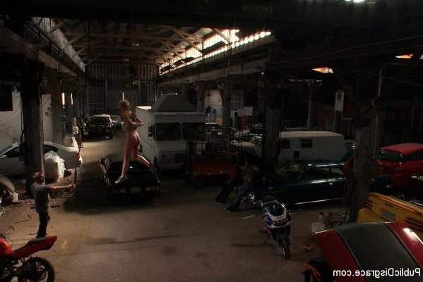 15P Dylan Ryan is fucked in every hole in a dirty auto repair shop while the mechani