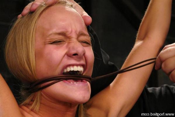 15P Gia DiMarco is bound hard in rope bondage, and made to squirt like a huge founta