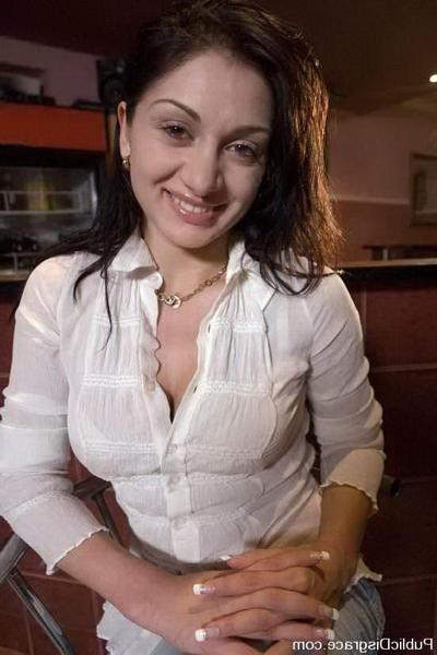 15P Brunette gets exciting bondage and fucked in public place