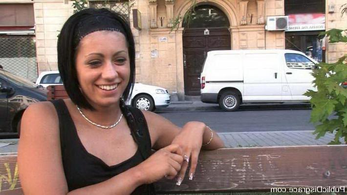 15P Kinky brunette experienced in bondage and fucked outside