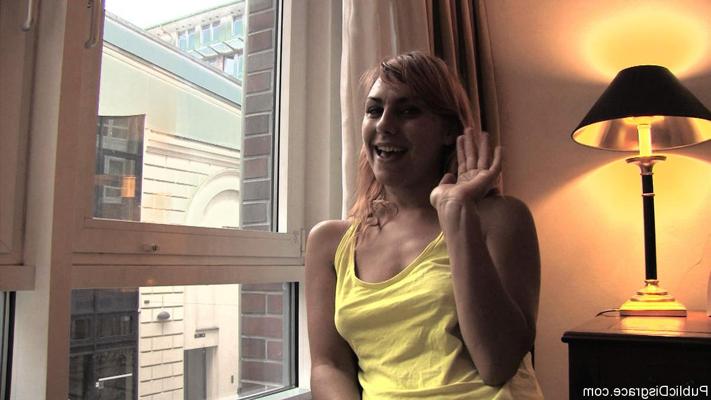 24P Babe gets disgraced, dominated, bounded and fucked in public for everyone to tou