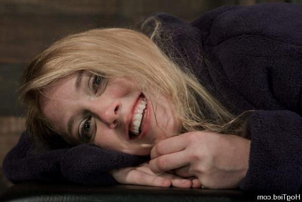 15P Excited blonde gets bondage and forced orgasm with device