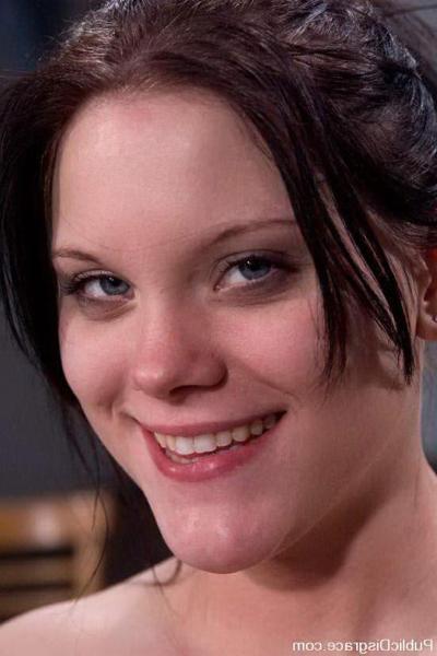 15P Sassy brunette does blowjob and fucked in public bondage