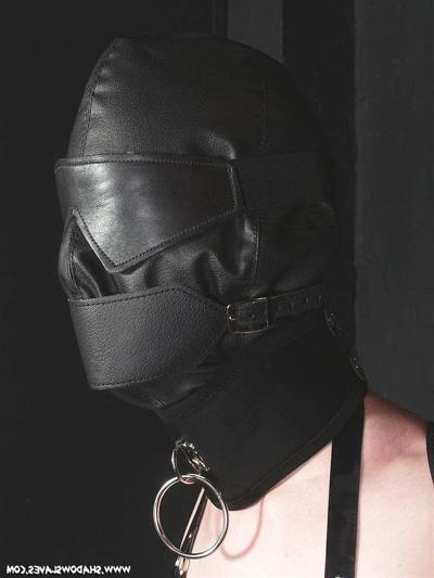 15P Blonde in full leather face hood