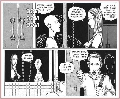 14P extraño cómic sexual fetiche de cuero