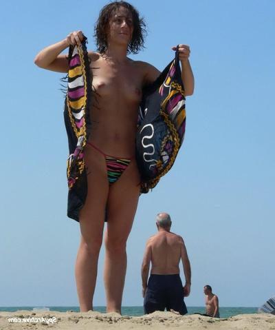 15P Petite skinny girl wearing just a micro thong
