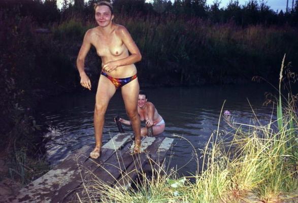 15P Sexy naked teens play together at a public beach