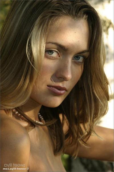12P Luscious Russian teen Sweet Lilya plays outdoors naked