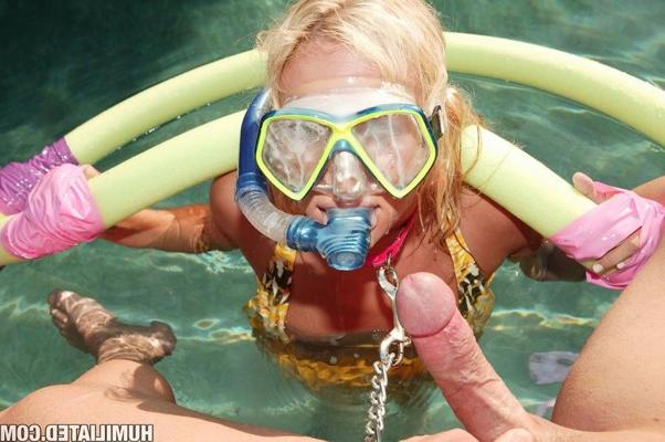 16P Addison Cain a mis une chaîne par son mec dans une piscine