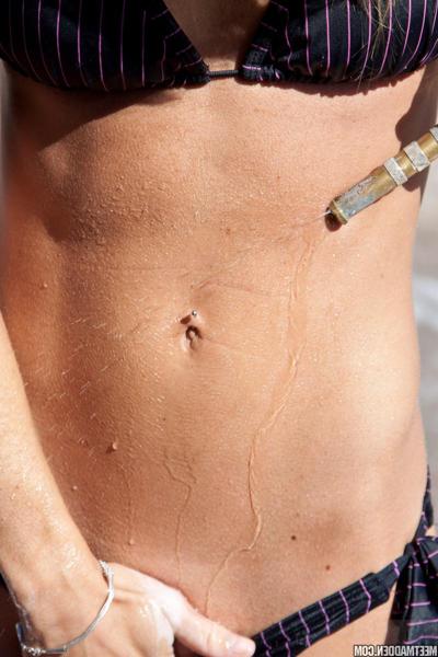 13P Bikini girl gets wet