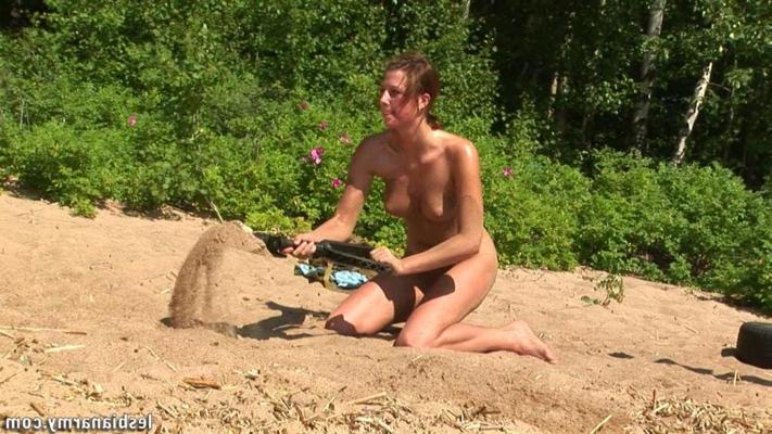 12P Commando crawl and obstacle race by an army girl