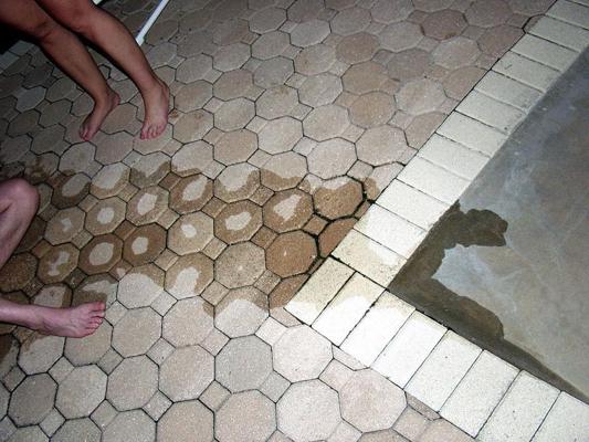 20P Nasty blonde milf peed on by horny guy