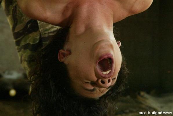15P Latino babe in tied up fetish putside
