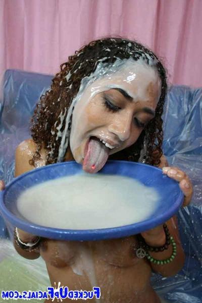 16P Little ebony fucked and abused hard in nasty bukkake