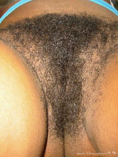 15P Femme noire extrêmement poilue