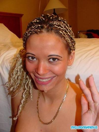 16P Black girl getting a cumshot